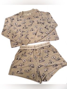 American Eagle Snoopy Pajama Set